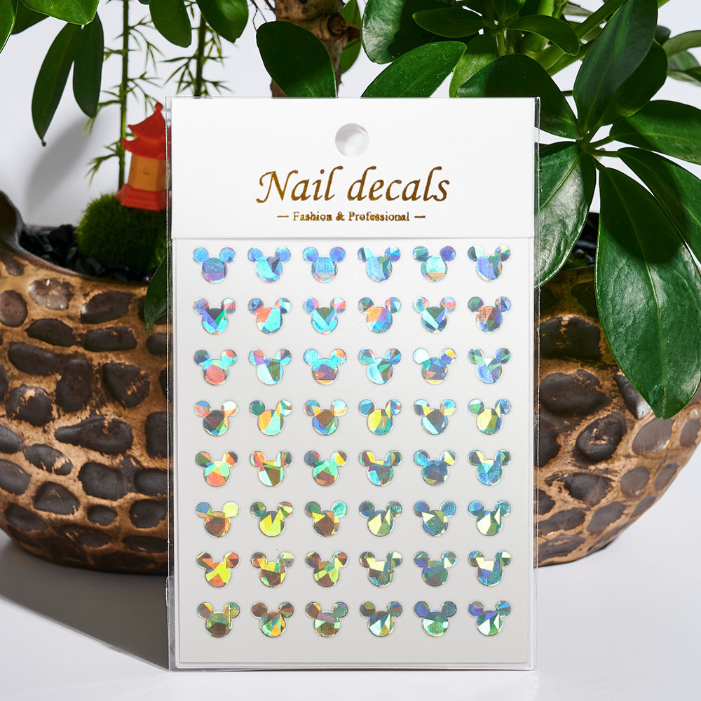 Наклейки Nail Decals MM-02 (колір: срібло голографік)