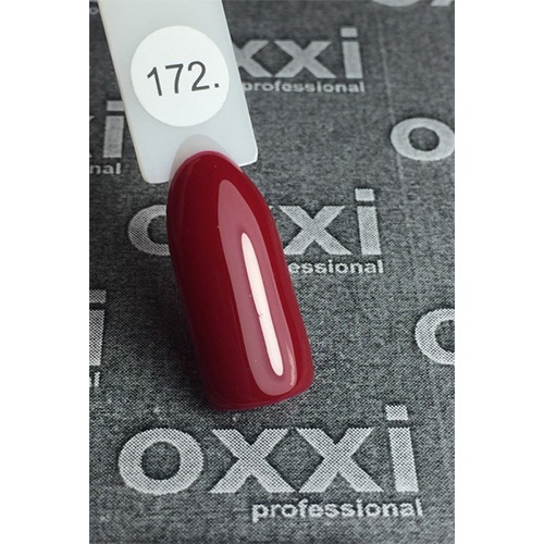 Гель-лак Oxxi 172 (темный красный, эмаль)