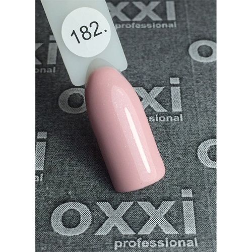 Гель-лак Oxxi 182 (нежный персиково-розовый, с еле заметным микроблеском), 10 мл