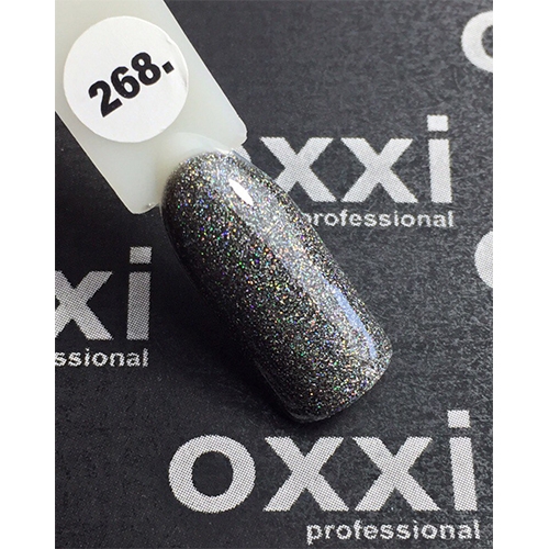 Гель-лак Oxxi 268 (черный, микроблеск)