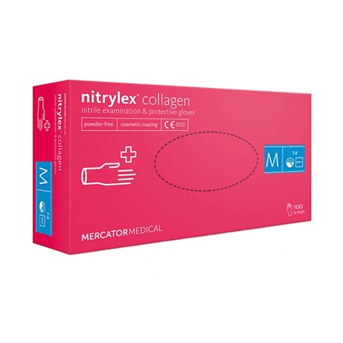 Нитриловые перчатки Nitrylex® PF Collagen, размер M