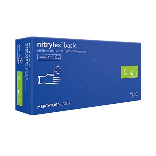 Нитриловые перчатки Nitrylex® PF Basic, размер S