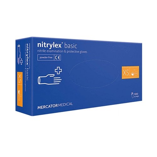 Нитриловые перчатки Nitrylex® PF Basic, размер XS