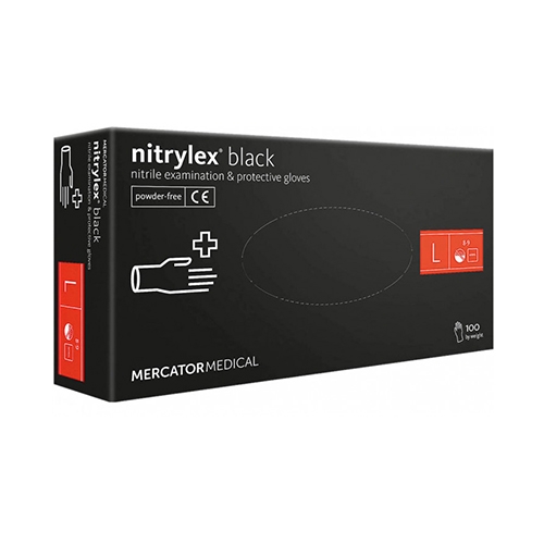 Нитриловые перчатки Nitrylex® PF Black, размер L