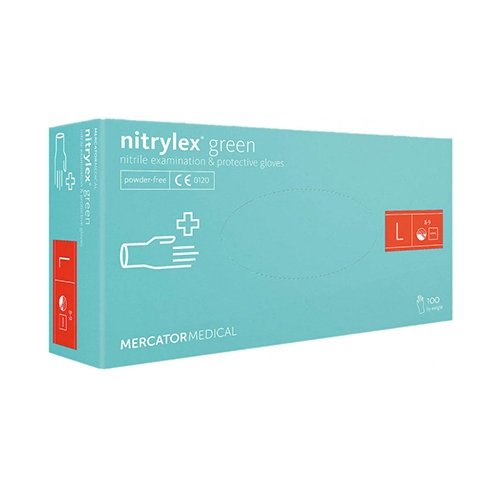 Нитриловые перчатки Nitrylex® PF Green, размер L