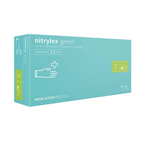 Нитриловые перчатки Nitrylex® PF Green, размер S