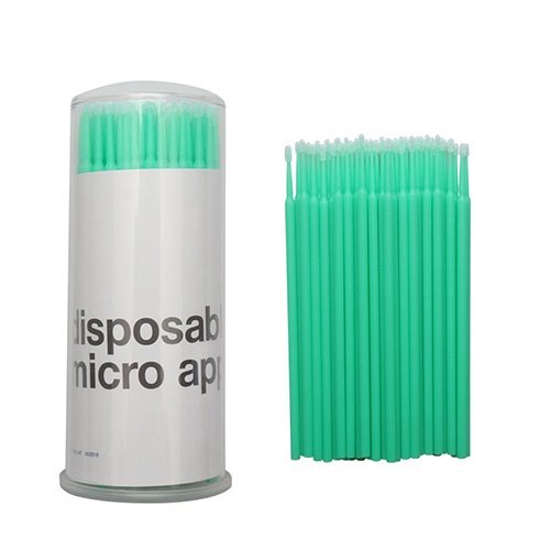 Мікробраші в тубусі Fine PP-902 (зелені) , 100 шт