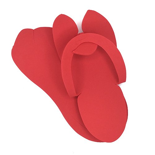 Одноразовые тапочки для педикюра, 1 пара (красные)