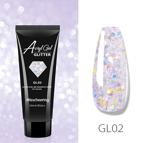Акрилгель Misscheering GLITTER GL02, 15 мл