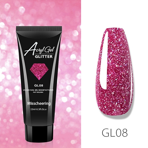 Акрилгель Misscheering GLITTER GL08, 15 мл
