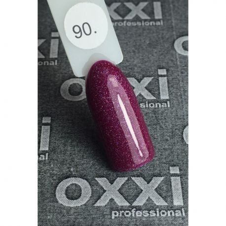 Гель-лак Oxxi 090 (темный розовый с очень мелкими блестками)