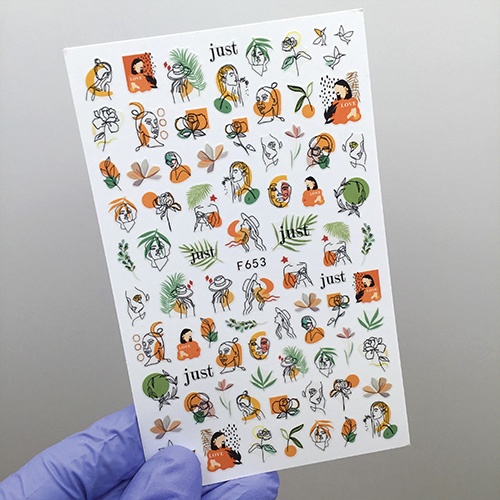 Наклейки Nail Sticker F653