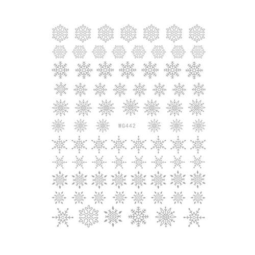 Наклейки Pop Finger WG442, серебро (голографик)
