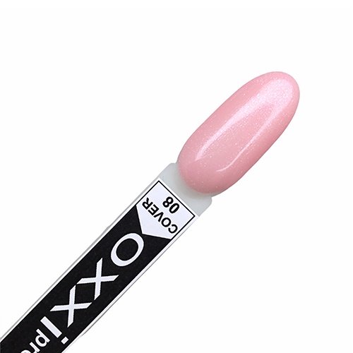 Oxxi Professional Cover Base Coat 08 нежно-розовая с серебряным шиммером, 10мл