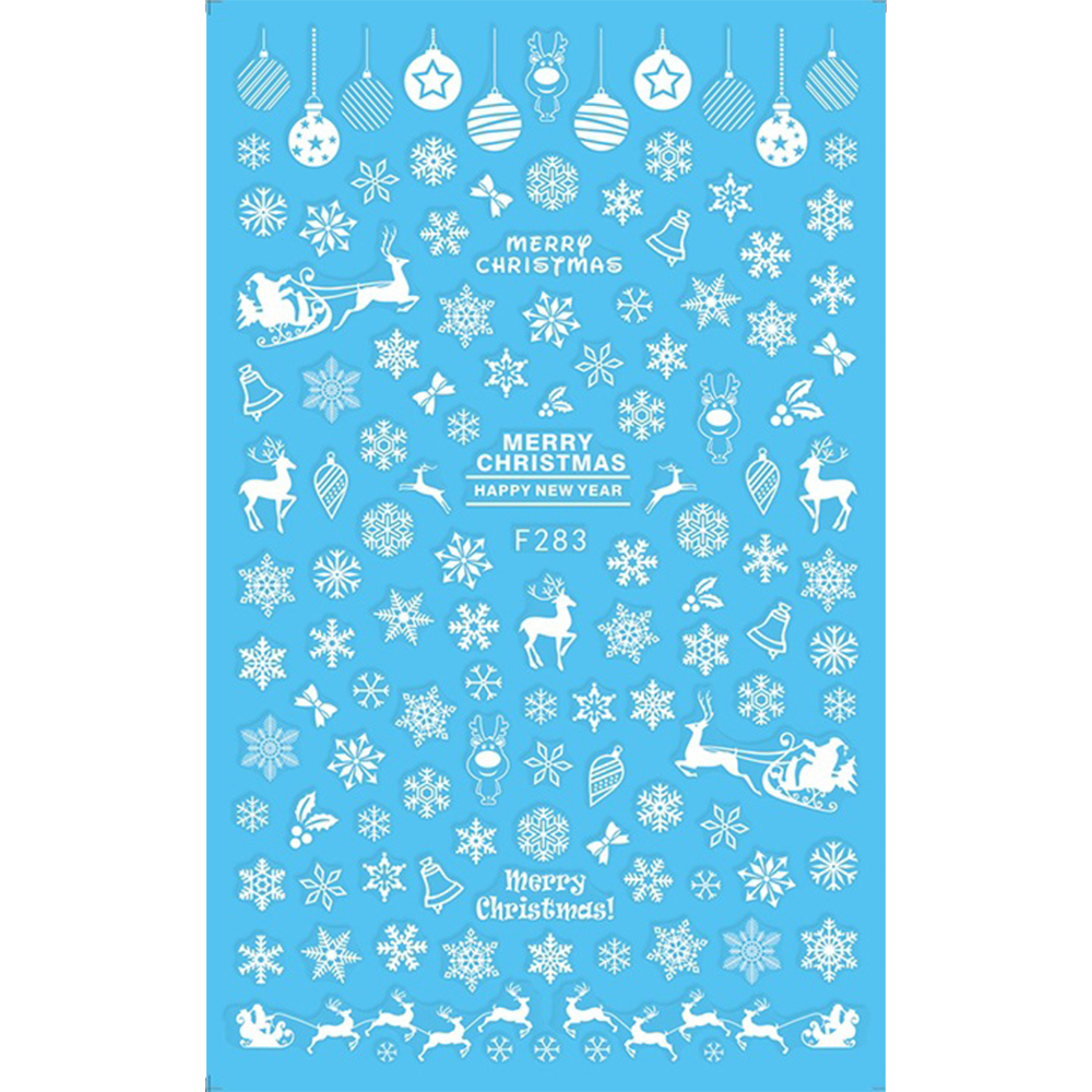 Наклейки Nail Sticker F283 (колір: білий)