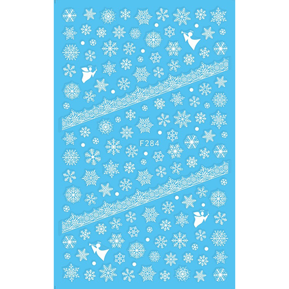 Наклейки Nail Sticker F284 (колір: білий)