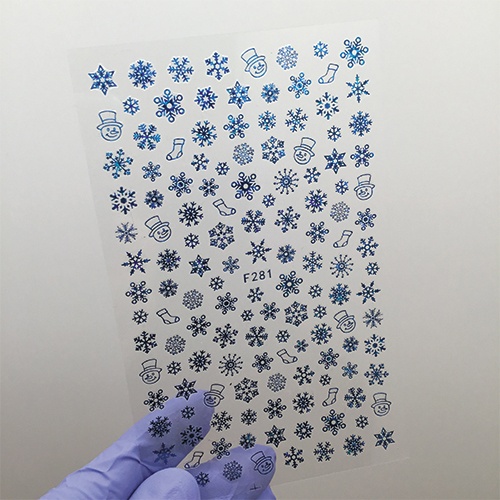 Наклейки Nail Sticker F281 синие