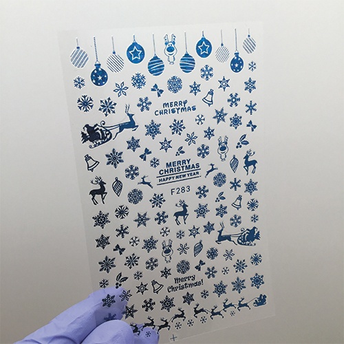 Наклейки Nail Sticker F283 синие