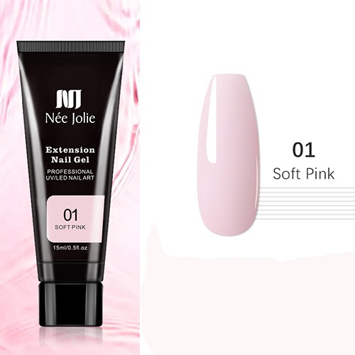 Акрилгель Nee Jolie 01 (Soft pink), 15 мл