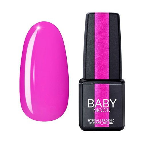 Гель-лак Baby Moon Dolce Rose №016, 6 мл (неоново-рожевий)