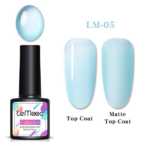 Витражный гель-лак LeMooc Rainbow Jelly 05, 8 мл
