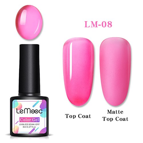 Витражный гель-лак LeMooc Rainbow Jelly 08, 8 мл