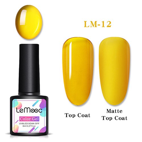 Витражный гель-лак LeMooc Rainbow Jelly 12, 8 мл