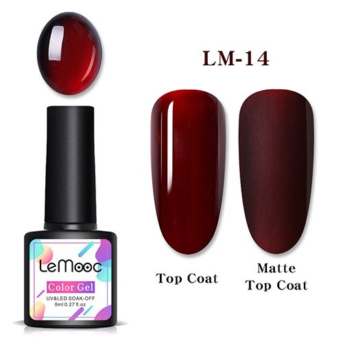 Витражный гель-лак LeMooc Rainbow Jelly 14, 8 мл