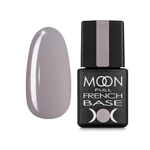 French Base Moon Full №17 серая с мелким шиммером, 8 мл