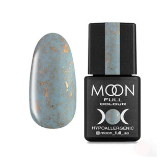 Каучукова база з поталлю Moon Full Leaf Rubber Base №04 (блакитний з поталлю), 8 мл