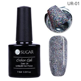 Гель-лак UR Sugar Silver Holo Gel UR-01