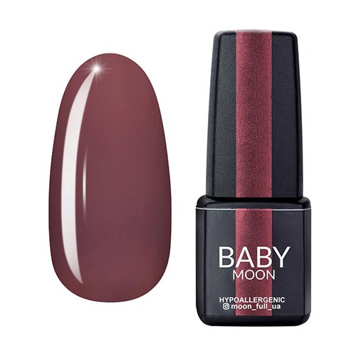 Гель-лак Baby Moon Burgundy №002, 6 мл (гіркий шоколад)