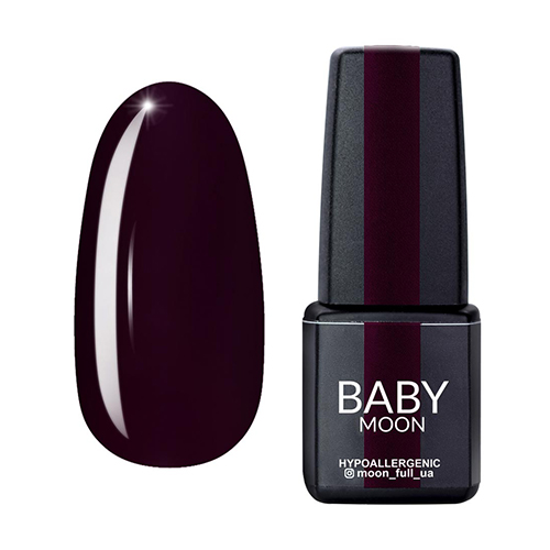 Гель-лак Baby Moon Burgundy №010, 6 мл (брусничний темний)