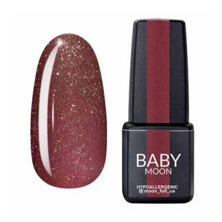 Гель-лак Baby Moon Dance Diamond №005, 6 мл (темно-рожевий вінтажний із дрібним шиммером)