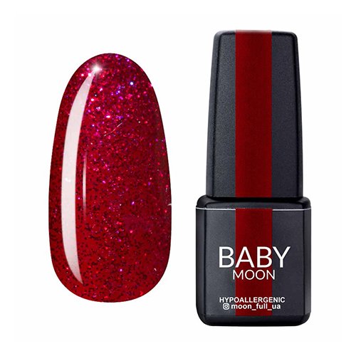 Гель-лак Baby Moon Dance Diamond №011, 6 мл (вишневий з блискітками)