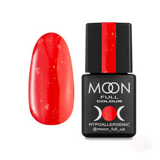 Каучукова база з поталлю Moon Full Leaf Rubber Base №09 (червоний із золотою поталлю), 8 мл