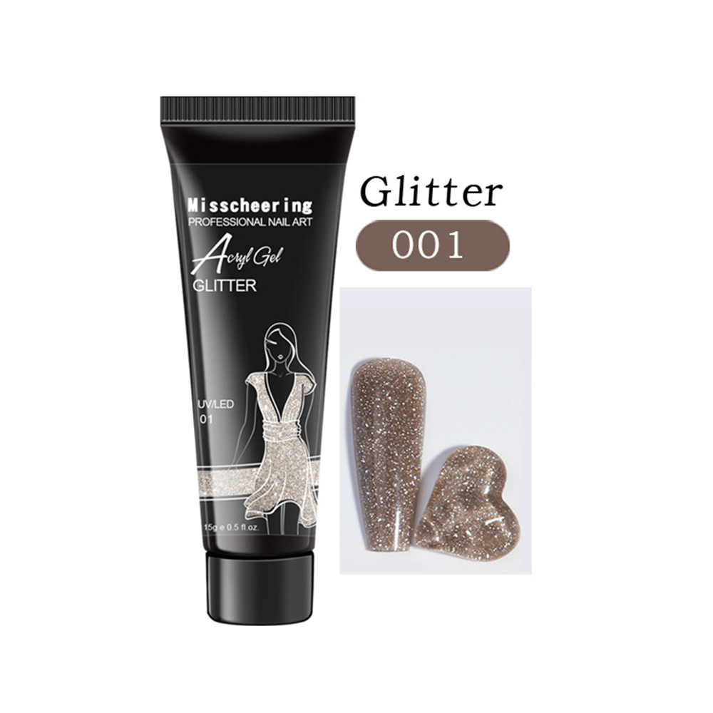Акрилгель Misscheering GLITTER 01, 15 мл