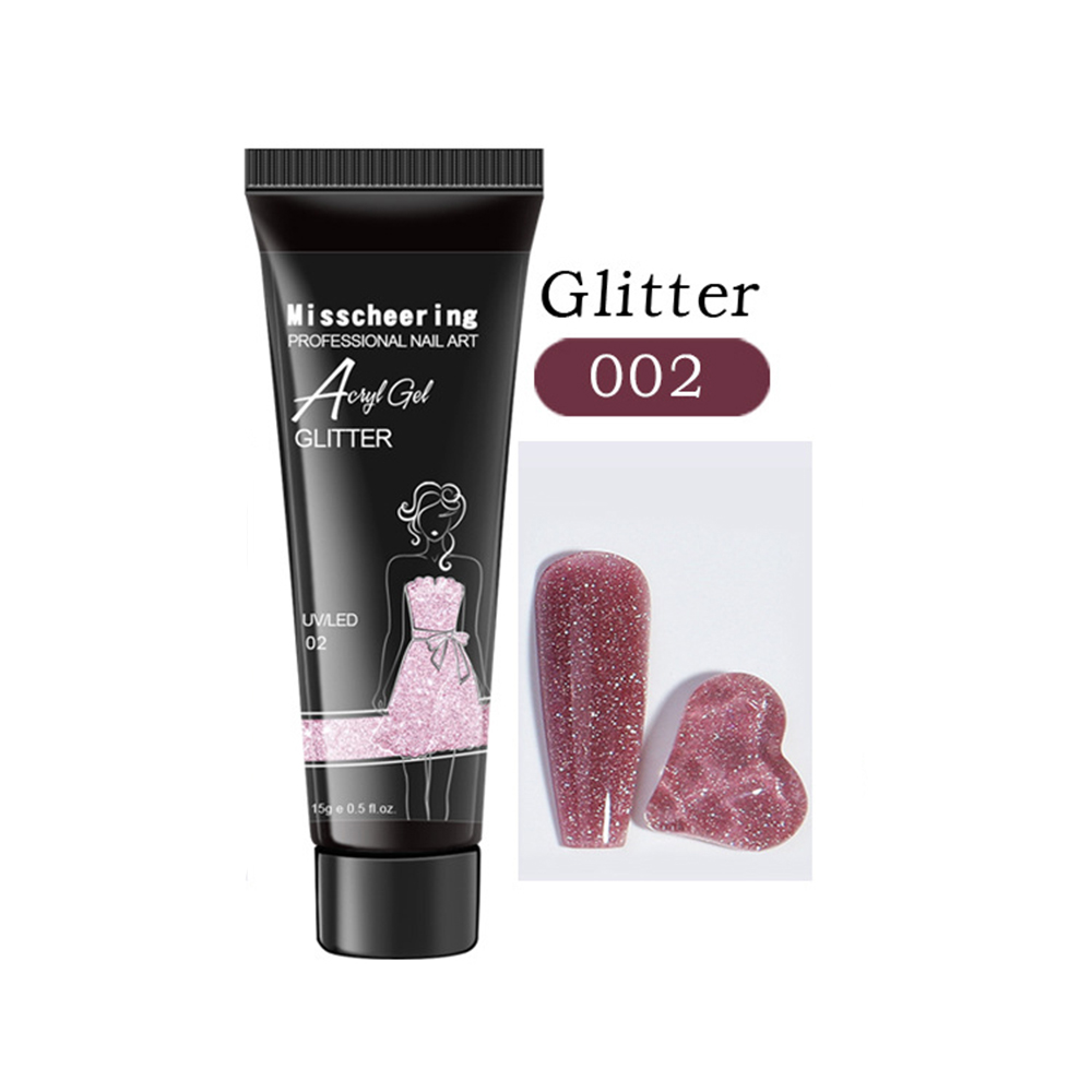 Акрилгель Misscheering GLITTER 02, 15 мл
