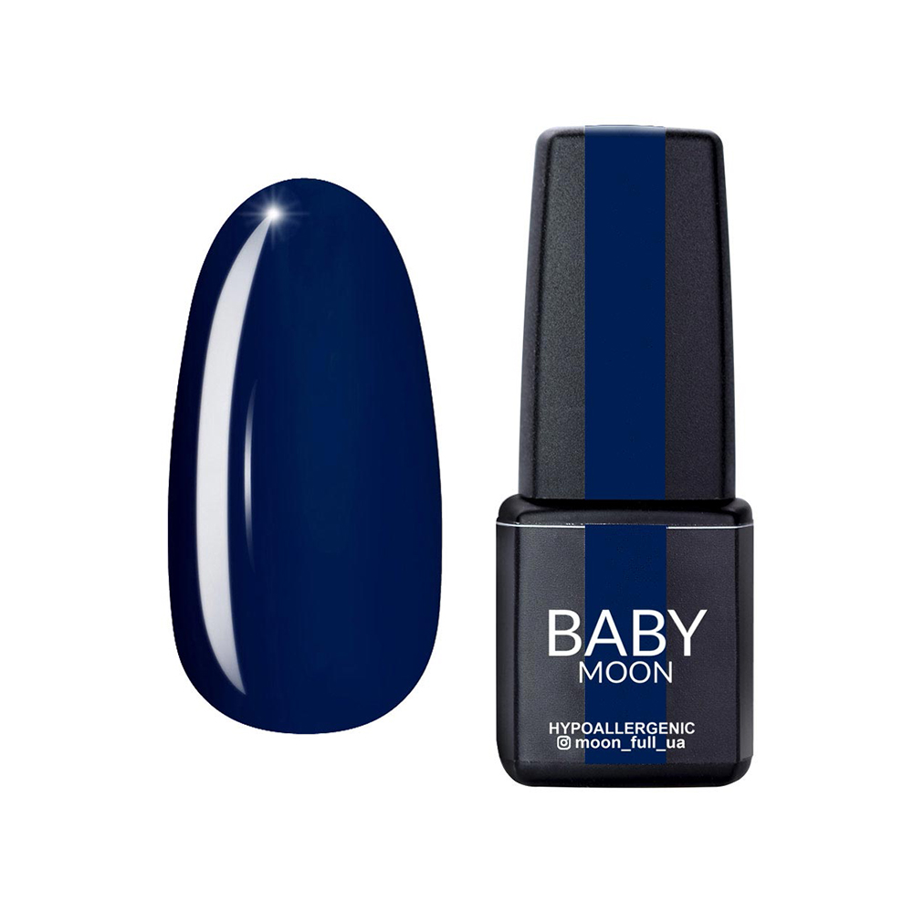 Гель-лак Baby Moon Cold Ocean №027, 6 мл (синій димчастий)