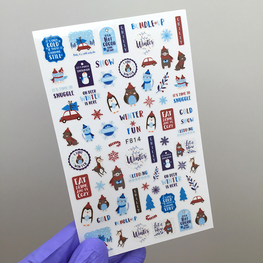 Наклейки Nail Sticker F814