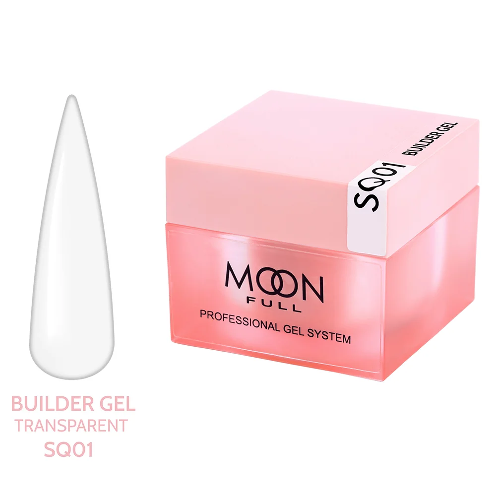 Моделюючий гель Moon Full Builder Gel №SQ01, 30 мл (прозорий)