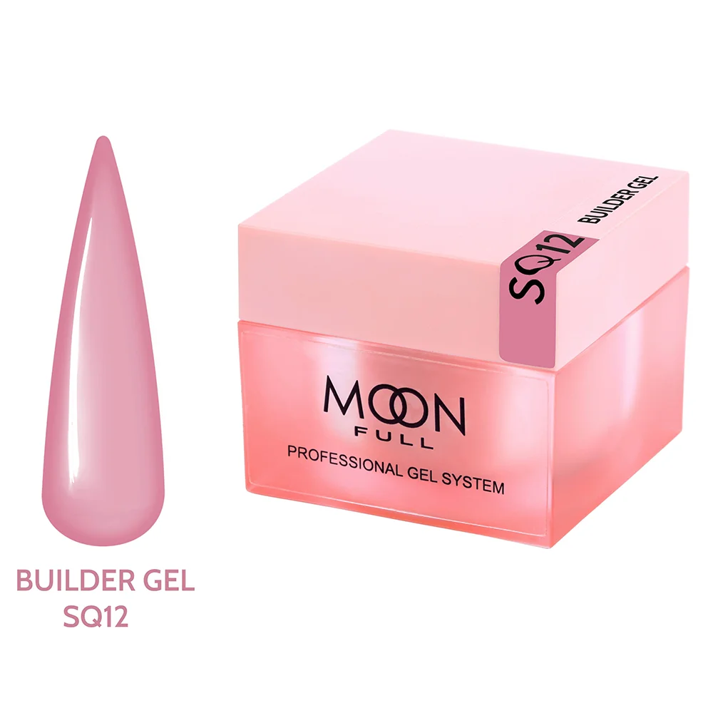 Моделюючий гель Moon Full Builder Gel №SQ12, 30 мл (пастельно-рожевий)