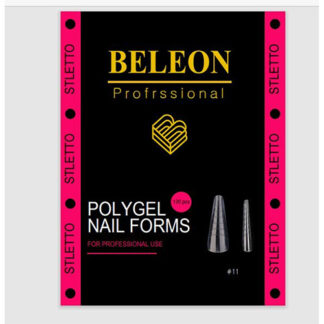 Верхние формы BELEON для наращивания ногтей Styletto, 120 шт