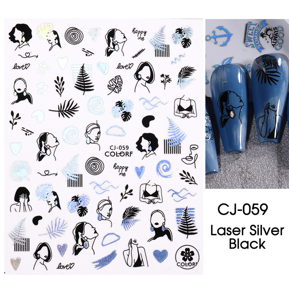 Наклейки COLORF CJ-059, срібло голографік