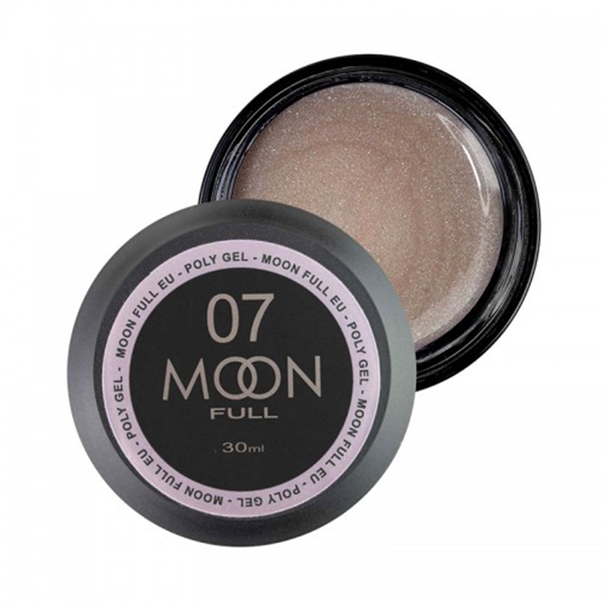 Полігель для нарощування нігтів Moon Full Poly Gel №07 молочна бронза з шиммером, 30 мл
