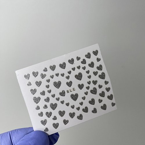 Наклейки BLE (3D) silver