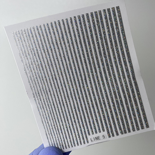 Наклейки LINE 5 (3D) laser silver