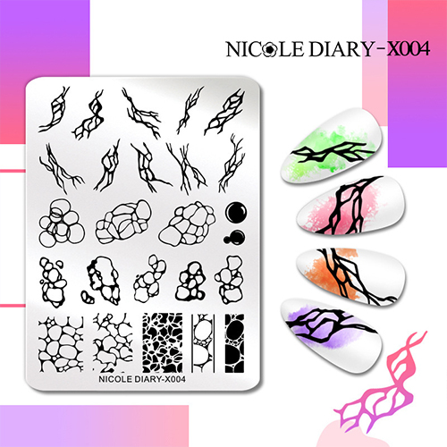 Пластина для стемпінгу Nicole Diary-X004 (метал)