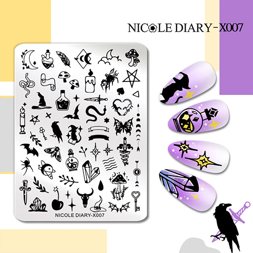 Пластина для стемпінгу Nicole Diary-X007 (метал)