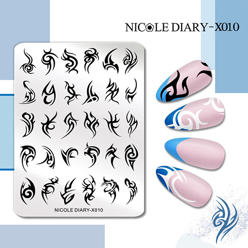 Пластина для стемпінгу Nicole Diary-X010 (метал)